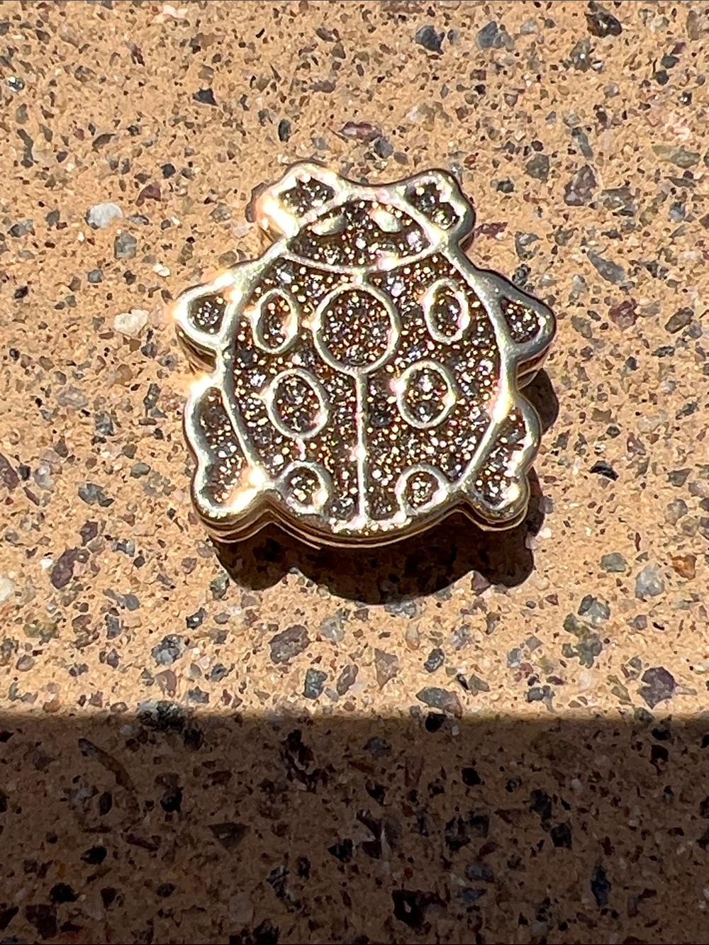 Dior Gold-Tone ladybug. Strap badge/ charm.